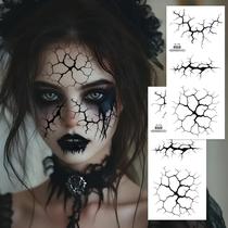 Tatuagem Temporária Grande De Halloween Com Raios Negros, 2 Folhas, Design Realista De Veias Para