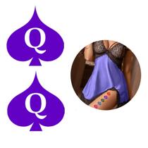 Tatuagem temporária hotwife cores modelos rainha copas