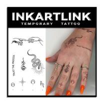 Tatuagem Temporária INKARTLINK Cobra e Mão - 2 Folhas Tatuagem Temporária INKARTLINK Cobra e Mão - 2 Folhas