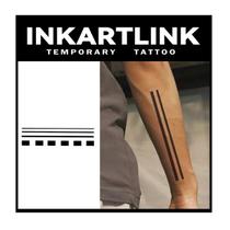 Tatuagem Temporária INKARTLINK Linha Braçadeira 2 Folhas Tatuagem Temporária INKARTLINK Linha Braçadeira 2 Folhas