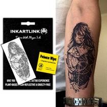 Tatuagem Temporária INKARTLINK Meio Rosto de Pedra à Prova d'Água Tatuagem Temporária INKARTLINK Meio Rosto de Pedra à Prova d'Água