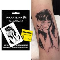 Tatuagem Temporária INKARTLINK Realista à Prova d'Água - Máscara de Garota Tatuagem Temporária INKARTLINK Realista à Prova d'Água - Máscara de Garota