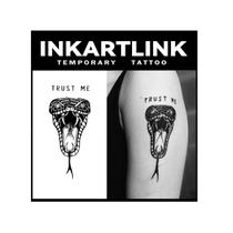 Tatuagem Temporária INKARTLINK Snakehead 2 Folhas Realista Tatuagem Temporária INKARTLINK Snakehead 2 Folhas Realista