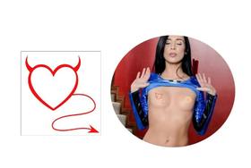 Tatuagem Temporária Lado Único 9x6 cm Sexy Moda Mamilo