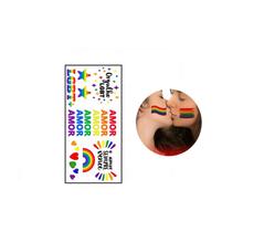 Tatuagem Temporária LGBT O Amor Vence - Cartela 9x6 cm - 3I