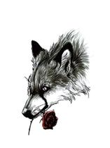 Tatuagem Temporária Lobo Preto Sem Gênero