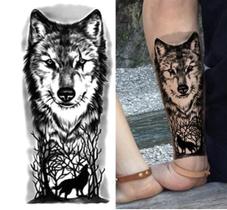 Tatuagem Temporária Masculina E Feminina Lobo