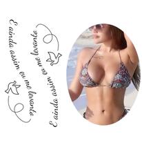 Tatuagem temporária mensagem frase modelo