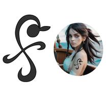 Tatuagem temporária One Piece Nami cosplay anime preto