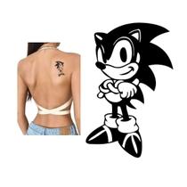 Tatuagem temporária personagem sega sonic games