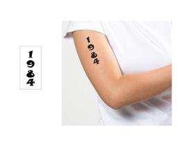 Tatuagem temporária personalizada data nascimento 6x10cm