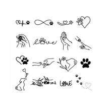 Tatuagem Temporária Simples De Amor Para Cães, Impermeável E Semi-Permanente, Dura 15 Dias