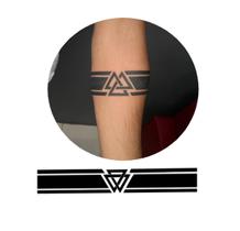 Tatuagem Temporária Triângulos Entrelaçados Almas faixa