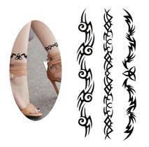 Tatuagem Tribal Cartela Modelo Preto Estilo Moda