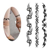 Tatuagem tribal cartela modelo preto estilo moda