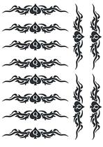 Tatuagens temporária folha A4 modelo hotwife sexy estilo cor:preto 2