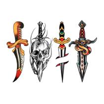 Tatuagens Temporaria Punhais 2 Tatuagens Temporaria Punhais 2