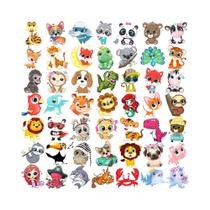Tatuagens Temporárias 3D De Animais Fofos 50 PCS Adesivos De Leão Cão Gato Do Zoológico Para Homens Tatuagens Temporárias 3D De Animais Fofos 50 PCS Adesivos De Leão Cão Gato Do Zoológico Para Homens