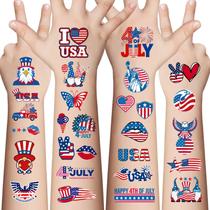 Tatuagens temporárias AWINMAY 80 peças bandeiras dos EUA 4 de Julho Tatuagens temporárias AWINMAY 80 peças bandeiras dos EUA 4 de Julho
