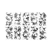 Tatuagens Temporárias Com Padrão De Cobra Preta 10pcs Arte Corporal À Prova d'Água Para Mulheres E