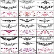 Tatuagens temporárias CURTEK Sexy para abdômen e cintura x28 folhas