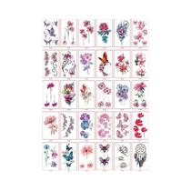 Tatuagens Temporárias De Borboleta Preta Para Mulheres, 30 Folhas De Adesivos De Tatuagem À Prova