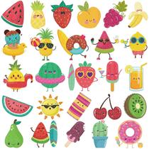 Tatuagens Temporárias De Frutas Com Glitter Para Crianças, Mais De 100 Tatuagens De Verão De Frutas
