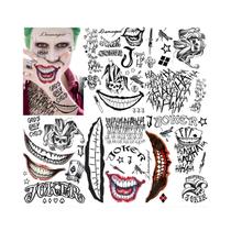 Tatuagens Temporárias De Halloween Para Adultos, 5 Folhas De Decalques Falsos De Boca Grande Para Tatuagens Temporárias De Halloween Para Adultos, 5 Folhas De Decalques Falsos De Boca Grande Para