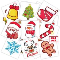 Tatuagens temporárias de Natal Winthrop 240 unidades para crianças