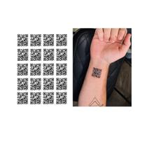 Tatuagens temporárias eventos corporativos A4 folha QR CODE Tatuagens temporárias eventos corporativos A4 folha QR CODE