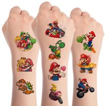 Tatuagens temporárias IKINGIFT Mario Birthday Party Supplies Tatuagens temporárias IKINGIFT Mario Birthday Party Supplies