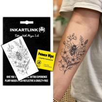 Tatuagens Temporárias INKARTLINK Abelha e Floral à Prova d'Água Tatuagens Temporárias INKARTLINK Abelha e Floral à Prova d'Água