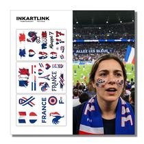 Tatuagens temporárias INKARTLINK Bandeira da França à prova dágua 3 peças Tatuagens temporárias INKARTLINK Bandeira da França à prova dágua 3 peças