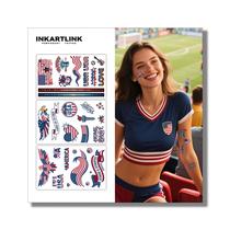 Tatuagens temporárias INKARTLINK Bandeira dos EUA à prova dágua 3 peças Tatuagens temporárias INKARTLINK Bandeira dos EUA à prova dágua 3 peças