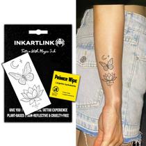 Tatuagens Temporárias INKARTLINK Borboleta e Lótus à Prova d'Água Tatuagens Temporárias INKARTLINK Borboleta e Lótus à Prova d'Água
