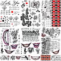 Tatuagens temporárias JEEFONNA Joker Suicide Squad Harley Quinn