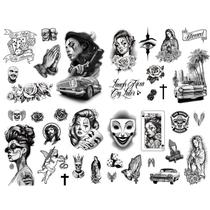 Tatuagens temporárias Los Vatos Chicano Vol. II para homens e mulheres