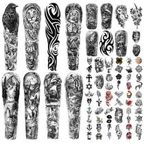 Tatuagens temporárias Metuu 46 folhas, braço inteiro, impermeáveis Tatuagens temporárias Metuu 46 folhas, braço inteiro, impermeáveis