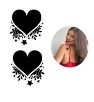 Tatuagens Temporárias Modelos Corações Detalhes Mensangem