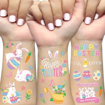 Tatuagens temporárias Ovaserva Easter para crianças com 62 estilos de glitter
