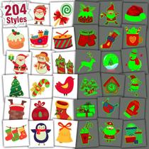 Tatuagens temporárias Partywind Glow Christmas para crianças x204