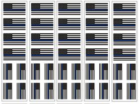 Tatuagens temporárias PremiumTT Thin Blue Line American Flag x40