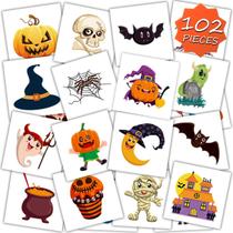 Tatuagens temporárias Smilinfit Halloween para crianças 102 designs
