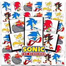 Tatuagens temporárias Sonic the Hedgehog 72 unidades para crianças Tatuagens temporárias Sonic the Hedgehog 72 unidades para crianças