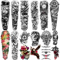 Tatuagens temporárias Yazhiji Extra Large Full Arm 16 folhas