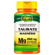 Taurato Magnésio 620mg Vegan 60 Cáps. - Unilife