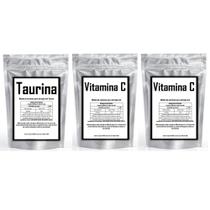 Taurina 250g + 2 Vitaminas C Em Pó 500g - 100% Puro Importado - Shape It