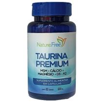 Taurina Premium (MSM + Cálcio + Magnésio + D3 + K2) 90 Cápsulas 600mg - NathurePro