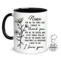 Taza de Café Hyturtle para Nana de 330 ml con Llavero - Regalo
