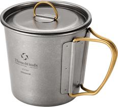 Taza de Camping Thous Winds de Titanio 350 mL con Tapa Ligera